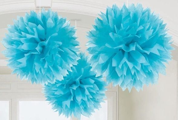 Large FLUFFY Pom Pom DECORATIONS Bridal Baby Shower Birthday Party 