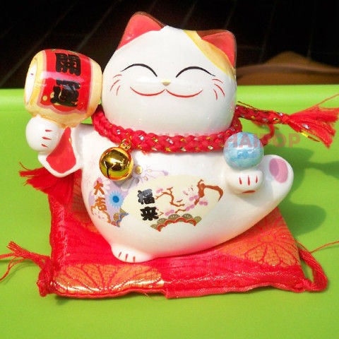 maneki neko lucky cat money box piggy bank saving drum