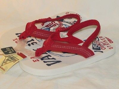 New OshKosh Varsity SOCCER Flip Flops Sandals w/ Back Straps, Sz 7 8 