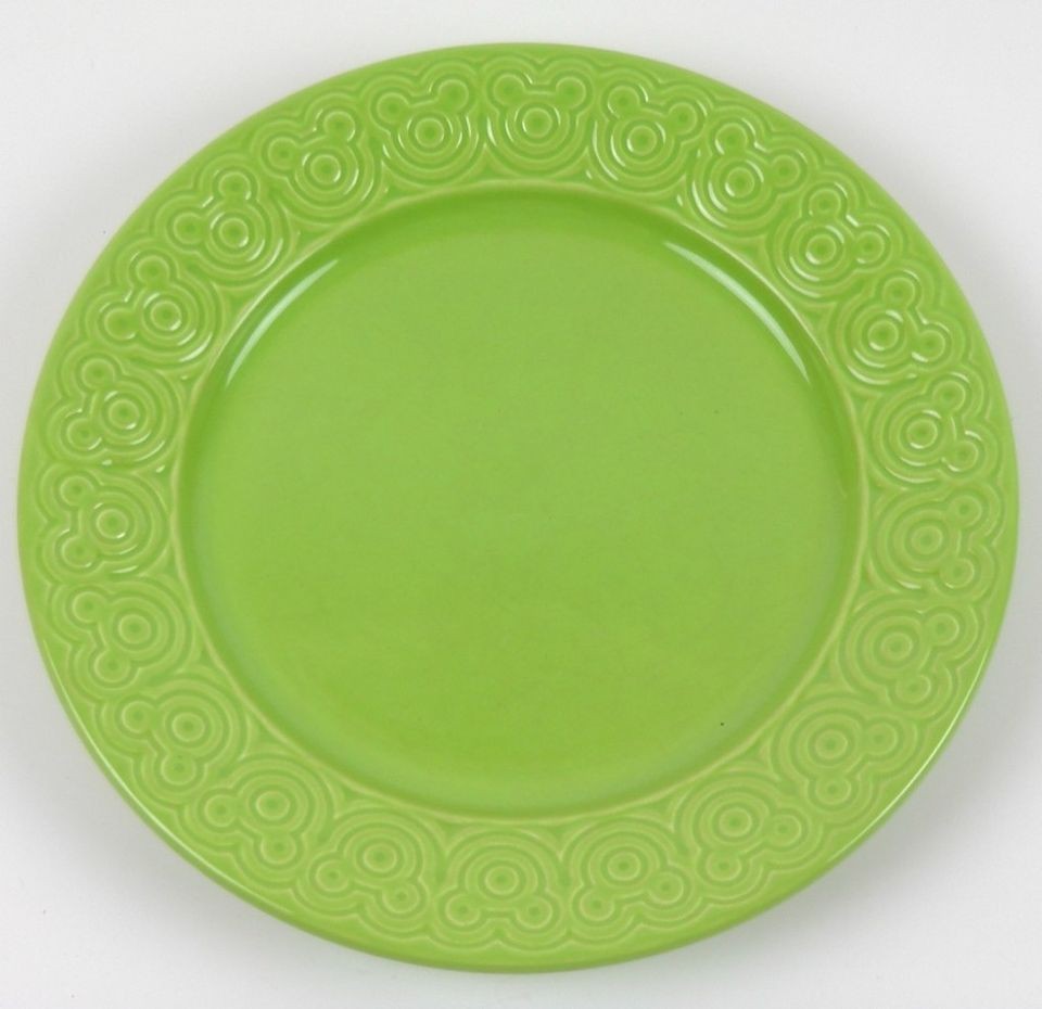 Disney Mickey Mouse Ears DINNER PLATE B, Lime Green, Portugal