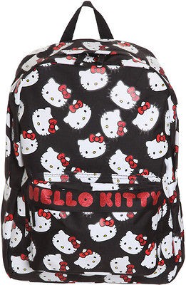   Hooded BACKPACK Bag NWT New Anime Sanrio Faces Multi Face Loungefly