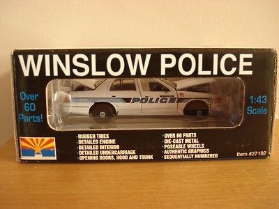 43 GEARBOX POLICE CAR #27192 PREMIER WINSLOW POLICE ARIZONA HARD TO 