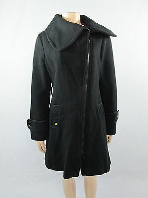 Soia & Kyo Wool Coat Front Zip Closure Jacket Womens Size L Large NEW 