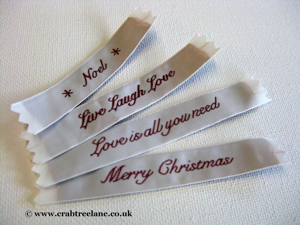   India Woven Fabric Sew In Labels   Any 2 for 99p Noel Christmas Love