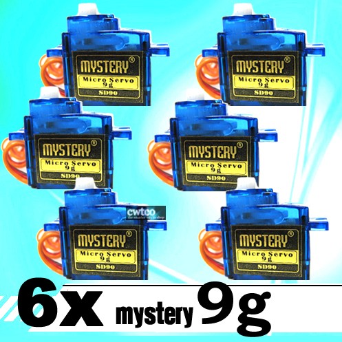 6x mystery 9g mini micro servo rc plane helicopter boat