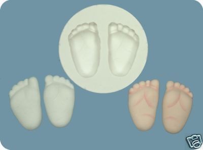 silicone mould baby feet 2 sugarcraft food use from united