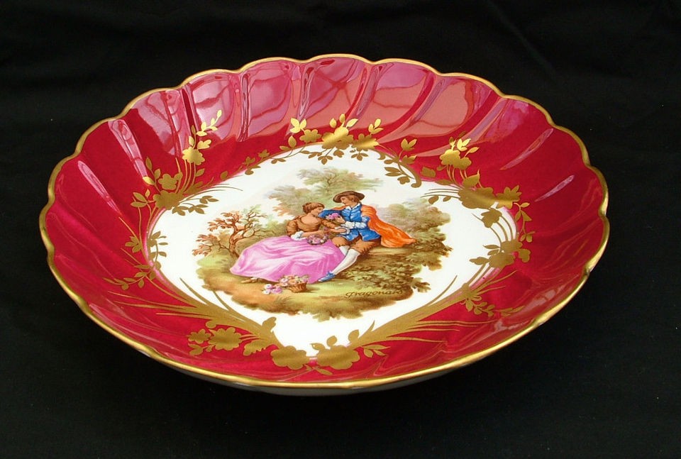 limoges china dish with fragonard decoration location united kingdom 