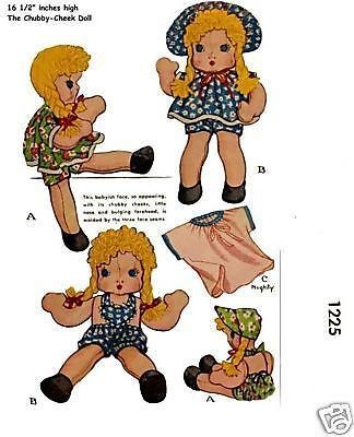 1225 doll pattern clothes nina the chubby cheek doll time