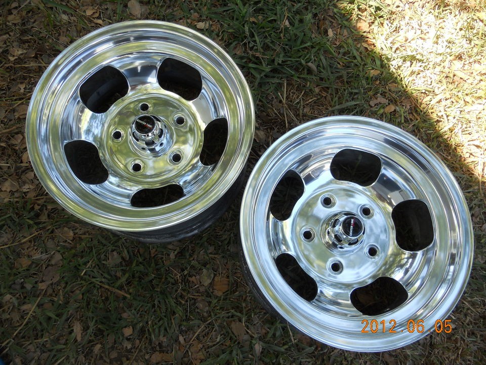 JUST POLISHED 15x7 SLOT MAG WHEELS FORD TRUCK JEEP MAGS GASSER BRONCO 