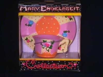 mary engelbreit tea cup and plate ornament 