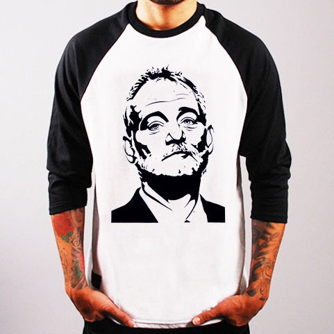 Bill Murray Baseball Jersey t shirt 3/4 sleeve Raglan Tee