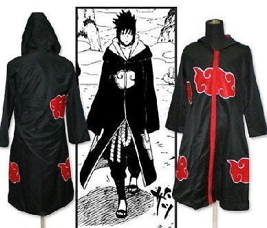 hot naruto akatsuki cosplay costume cloak cap m l xl