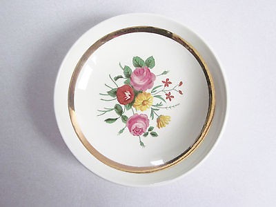 JEAN LUCE, FRANCE, Art Deco Handpainted China Plate With Flowers 4 3 
