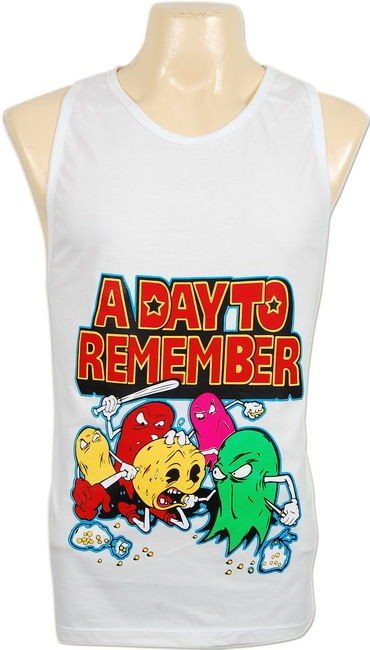 Day To Remember Jeremy McKinnon ADTR Pac Man Emo Punk Tank Top S,M,L