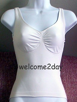 sassybax torso body shaper trimmer cami white medium new