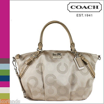 NEW COACH MADISON SOPHIA SIGNATURE SATCHEL F15957 LARGE PURSE HANDBAG 