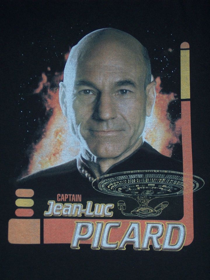 Star Trek Next Generation (TV Show) Picard T Shirt (Size Medium 