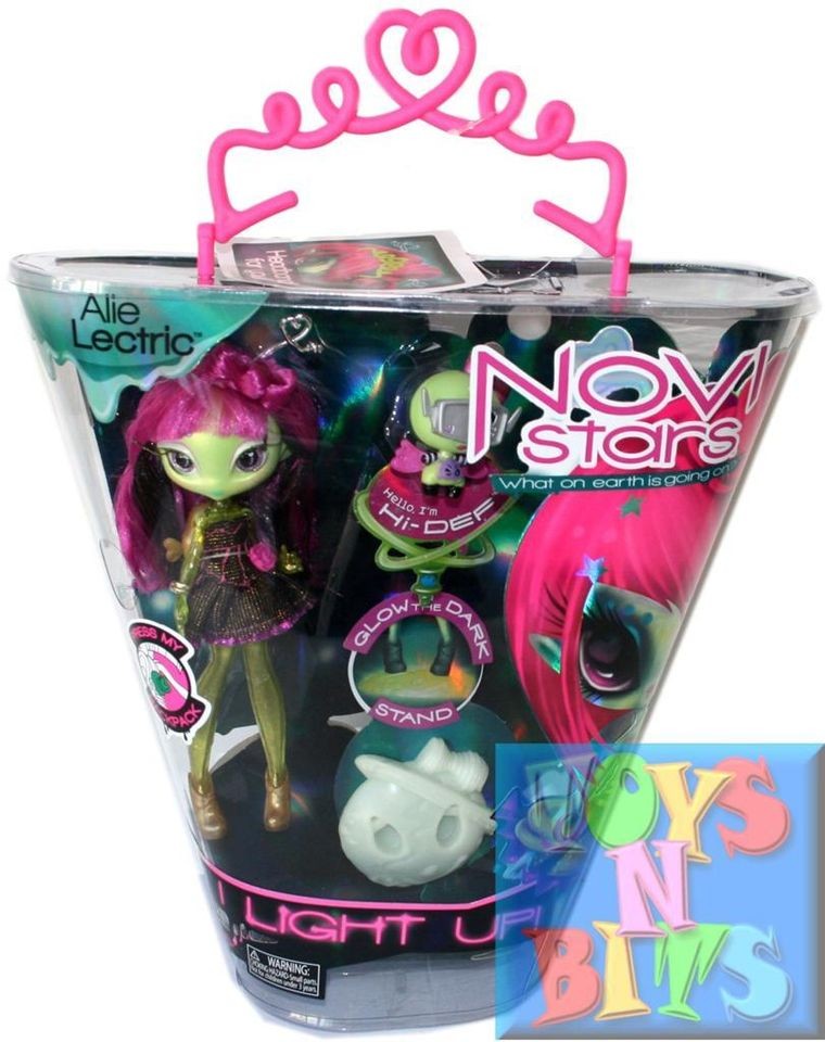 Novi Stars ALIE LECTRIC & Pet Fashion Doll Toy Girls Glow In The Dark 