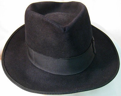 Boys AMISH HAT Black Felt LIBERTY Berlin Ohio Well Worn No Size 2 12 