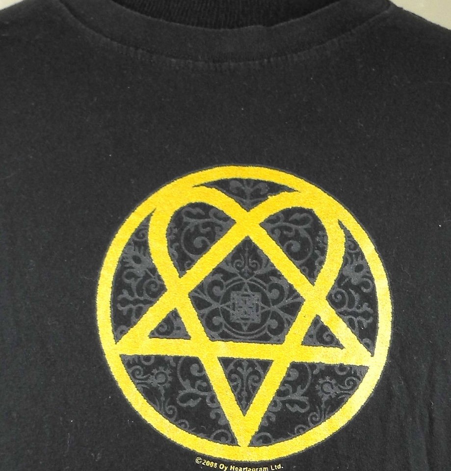 HIM Heartagram Mens T shirt XL Black Finnish Rock Band Helsinki Ville 