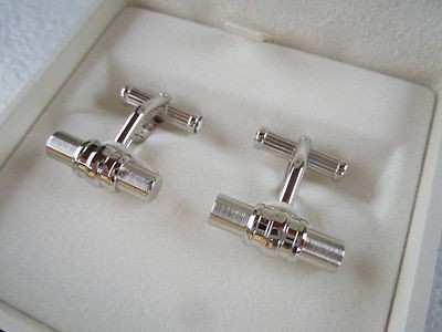 CUFFLINKS MONTBLANC ELEGANCE BAR 3 RINGS PLATINUM PLATED   6310