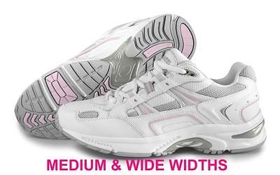 Orthaheel Walker Womens Plantar Fasciitis Shoe   White Pink