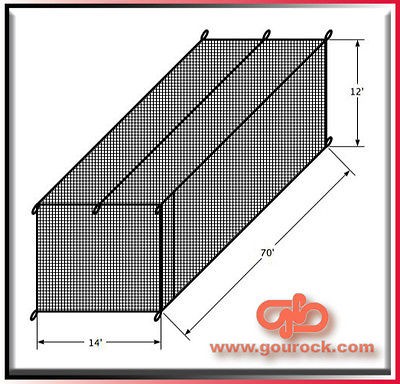   70 Batting Cage Net, #36 PolyPro Netting, Sq. Mesh, Rope Edges, NEW