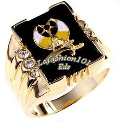   Gold Bonded with Centered Shriners Symbol Men ring size 9,10,11,12,13