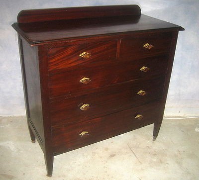   CHEST OF DRAWERS 2 over 3 DRESSER BAKELITE PLASTIC PULLS HIBOY