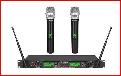 2x800 Ch UHF Wireless Hand held Microphone Mic System G 733H