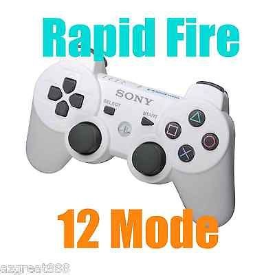   Fire DualShock Modded Wireless Limited White Controller 12 Modes New