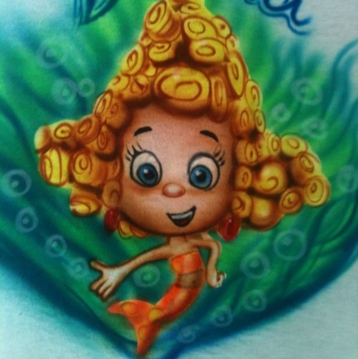 AIRBRUSHED Bubble Guppies Deema NEW T SHIRT AIRBRUSH Cute Design