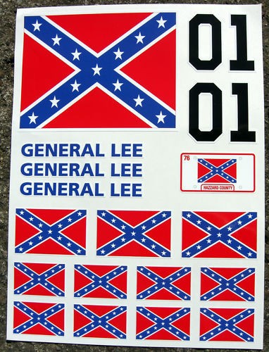 monkey bike general lee motor bike decal stickers set from