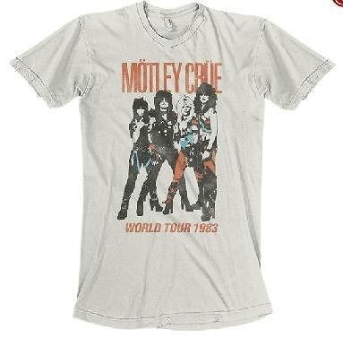 MOTLEY CRUE vintage world tour Soft Fit T SHIRT NEW S M L XL authentic