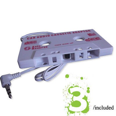   Car Audio Cassette Tape Adapter for  Player CD Cell Phone 3/lot