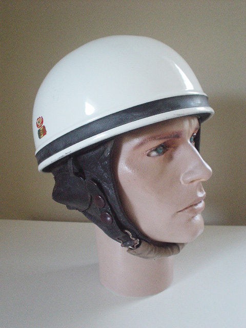 HELMET Alluminium motorcycle Vintage pilot Racing 50s OLD Bike Road 