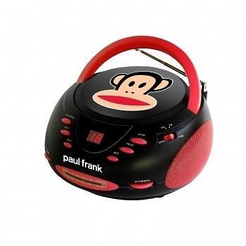 paul frank portable am fm cd radio player aux input