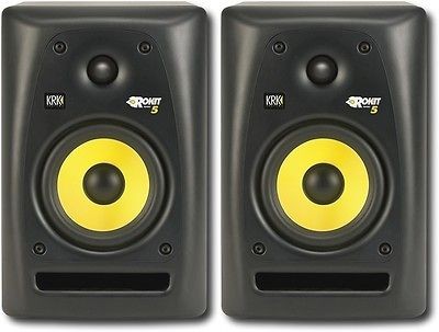 Pair (2) KRK RoKit 5 G2 45W 5 Two Way Active Nearfield Monitor RP5G2 