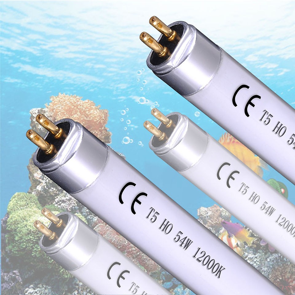 4x 54w T5 HO Bulb 12000K Aquarium Light Tube For 48/60/72 Coral Reef 