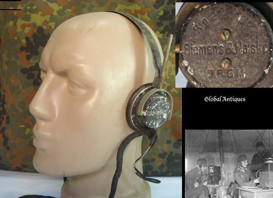 wwii original german radio headphones siemens drgm from bulgaria time