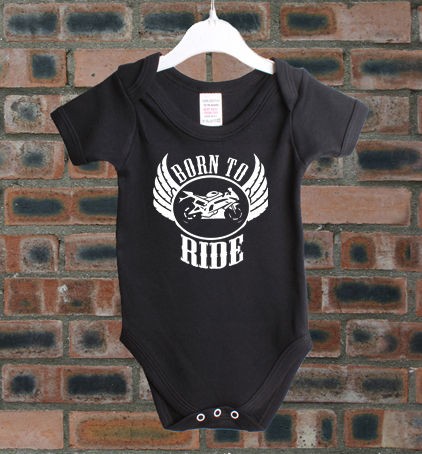 YAMAHA YZF R6 BORN TO RIDE MOTORCYCLE BABY GROW MOTORBIKE VEST BR83