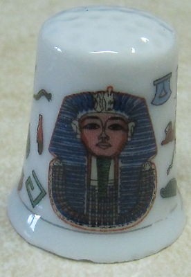 KING TUT, CLEOPATRA & NEFERTITI CERAMIC THIMBLES FROM EGYPT   NEW