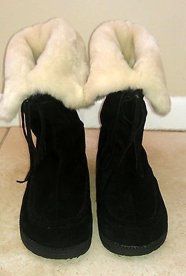 NEW WOMENS KORS MICHAEL KORS MOCCASIN MUKLUKS FUR BOOTS ( US 5.5 )