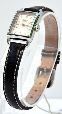 298 Coach Womens Hamptons Elongated Blact Strap Watch 14501256 NWT