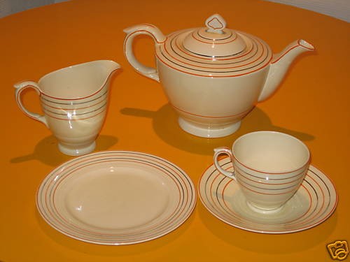 newhall hanley nirvana 1010a cups saucers art deco  10 42 