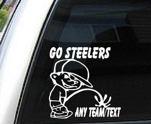 pittsburgh steelers pee on u pick the team 6 decal