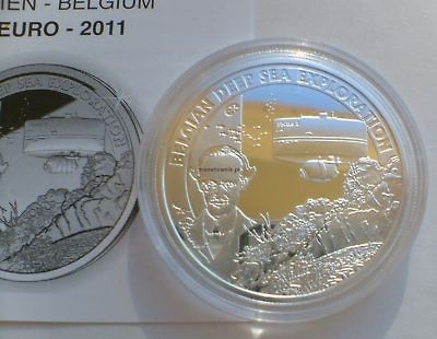 Belgium 10 Euro 2011 BATHYSCAPHE Piccard Silver PROOF Deep Sea 