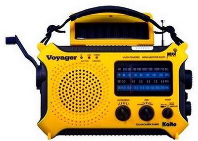   KA500YEL AM FM Solar & Hand Crank Radio NOAA Radio Weather Bands