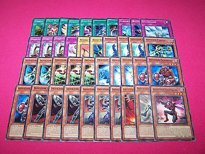 YU GI OH 40 CARD INZEKTOR DECK ALL NEW CARDS INCL RARES NO DAMAGE