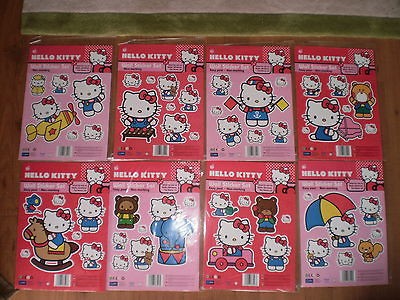 hello kitty bedroom wall sticker x 8 sets brand new